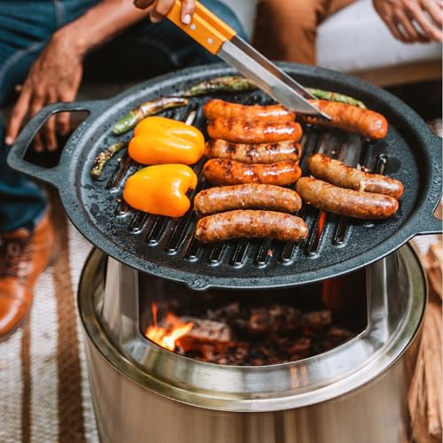 Solo Stove Ranger Cast Iron Grill Top, Cookware for Ranger fire pit, Fireplace accessory, Cooking surface: 14.25", Weight: 13 lbs - Image 5