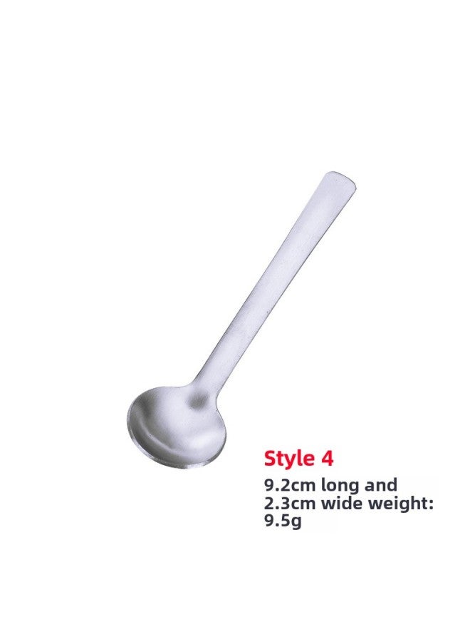 304 Stainless Steel Seasoning Spoon Household Coffee Spoon Ice Spoon Mixing Spoon Seasoning Tank Seasoning Spoon Direct Supply-Color:4 Models (9cm)  - Image 1