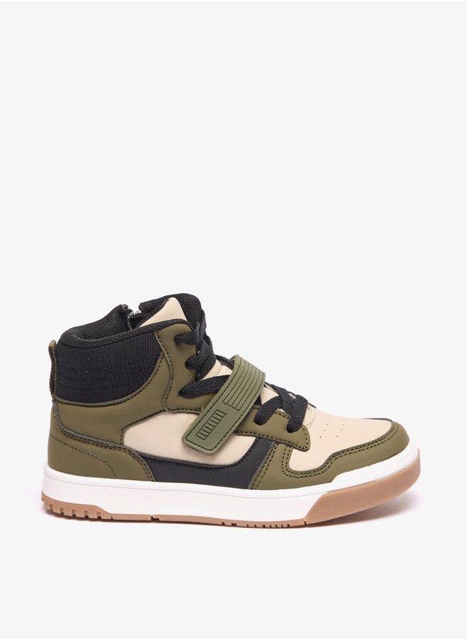 LBL by Shoexpress Boys Colourblock High Cut Sneakers with Zip Closure  - Image 3