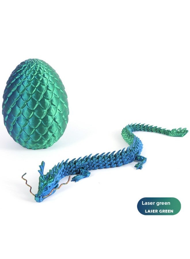 3D Printing Dragon Egg Toy Ornaments Full Joint Activities Internet Red Creative Small Hand-made Fish Tank Landscape-Color:3D Dragon Egg-Radiation Green  - Image 1