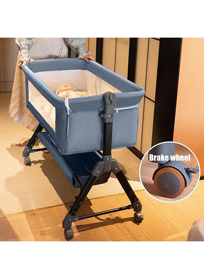MAAS - 3-In-1 Portable Foldable Baby Travel Bed With Adjustable Height, Breathable Mesh Mattress, Storage Basket And Mosquito Net - Image 1
