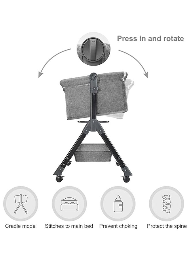 MAAS - 3-In-1 Portable Foldable Baby Travel Bed With Adjustable Height, Breathable Mesh Mattress, Storage Basket And Mosquito Net - Image 1