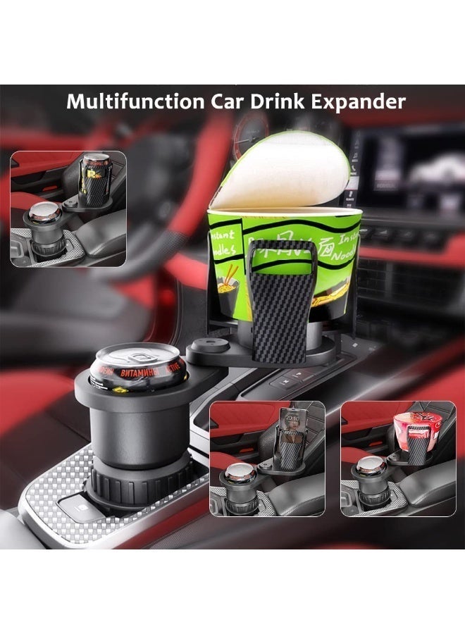 GO-DES 2 in 1 Car Drink Holder Expander, Adjustable Cup Holder, 360 Degree Rotating Car Cup Stand for Bottle and Can - Image 5