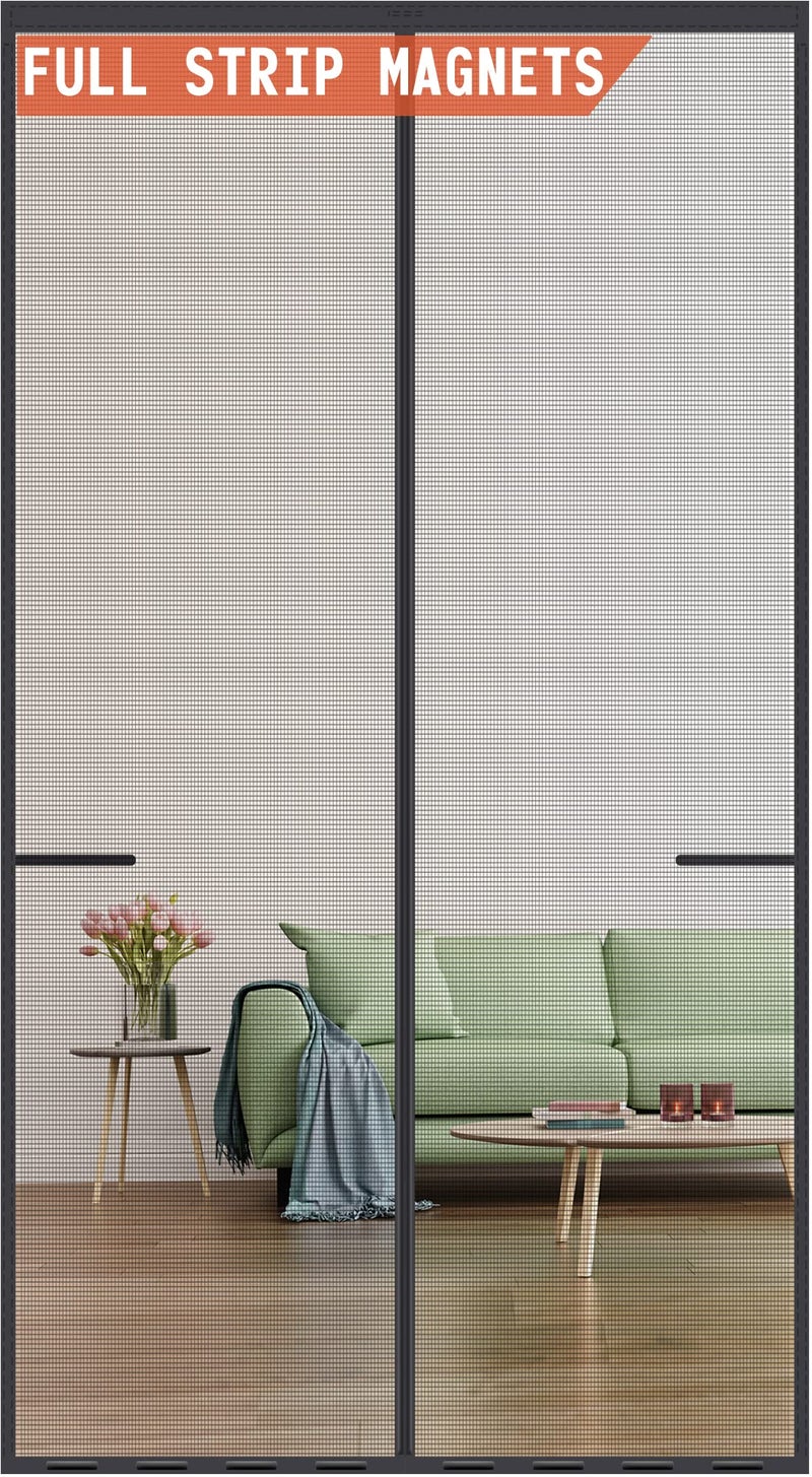 Mpmedo Magnetic Screen Door UpgradedModel Full Strip MagnetsReinforced Heavy Duty Mesh Screen Doors MagnetsFull Frame Seal Retractable Door Screen Magnetic Closure for Single Front Patio Sliding Door - Image 2