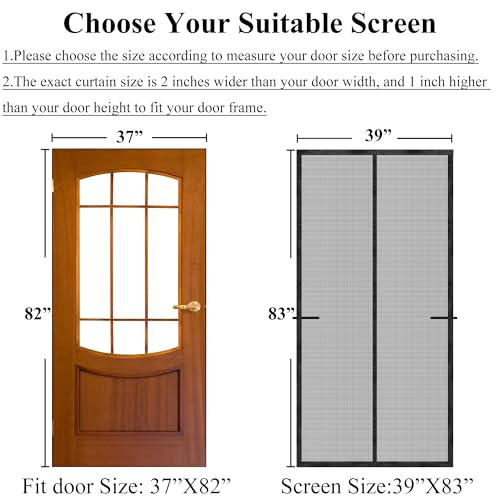 Mpmedo Magnetic Screen Door UpgradedModel Full Strip MagnetsReinforced Heavy Duty Mesh Screen Doors MagnetsFull Frame Seal Retractable Door Screen Magnetic Closure for Single Front Patio Sliding Door - Image 3