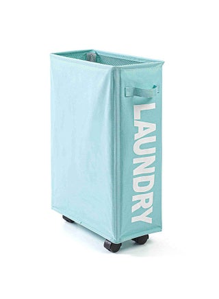 Rolling Slim Laundry Basket with Universal Wheels Corner Foldable  Laundry Hamper Mesh Drawstring Dirty Clothes Organizer with 4 Support Rods - pzsku/Z6F739C09A18F0D109EDBZ/45/_/1692183309/5b14bec2-ac79-4c41-ac62-afc2721c6c6b