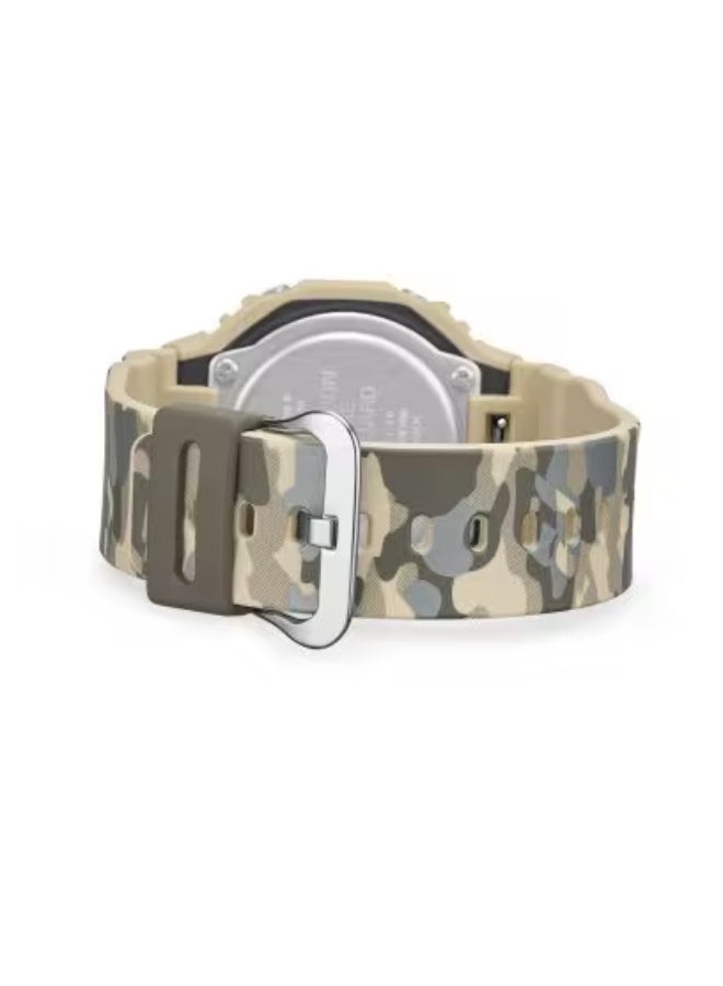 G-SHOCK Casio G-Shock GA-2100CM-5ADR Men's Watch – Sand/Olive Camouflage Pattern , Bio-Based Resin Band , Carbon Core Guard , Octagonal CasiOak , 200M Water Resistant , Shock Resistant - Image 5
