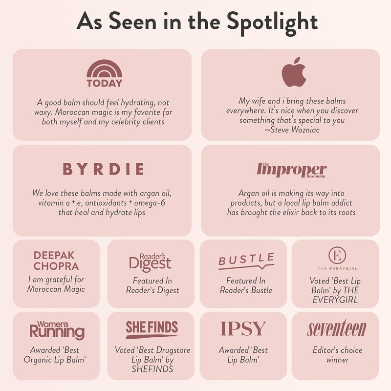 Moroccan Magic Organic Watermelon Lip Balm 3 Pack | Ultra-Hydrating Argan & Essential Oil Lip Moisturizer + Vitamin E | Natural Chapstick for Dry Lips | Smooth, Non-Toxic | Organic Lip Balm - Image 5