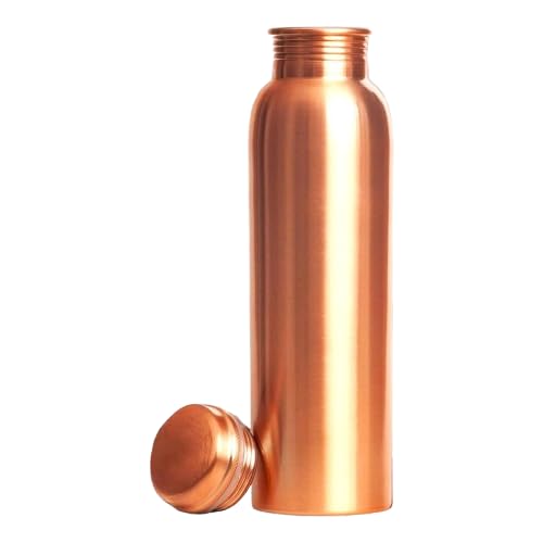 AMARY Pure Copper Water Bottle | Seamless, Leakproof & BPA-Free | Ayurvedic Health Benefits for Hydration & Immunity | Ideal for Home, Office, Gym, Yoga & Travel (1L, Pack of 1) - Image 1