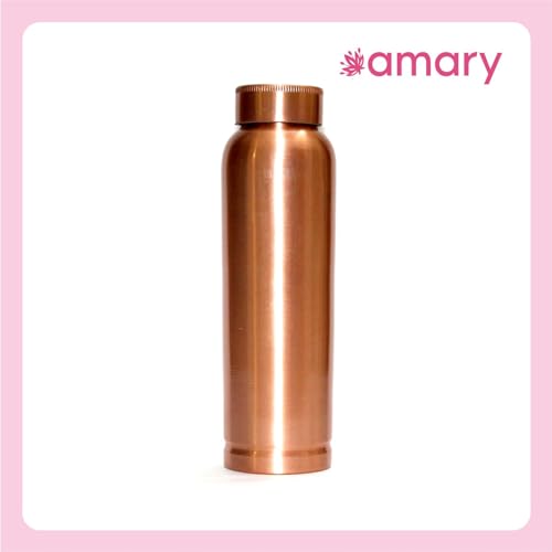 AMARY Pure Copper Water Bottle | Seamless, Leakproof & BPA-Free | Ayurvedic Health Benefits for Hydration & Immunity | Ideal for Home, Office, Gym, Yoga & Travel (1L, Pack of 1) - Image 4