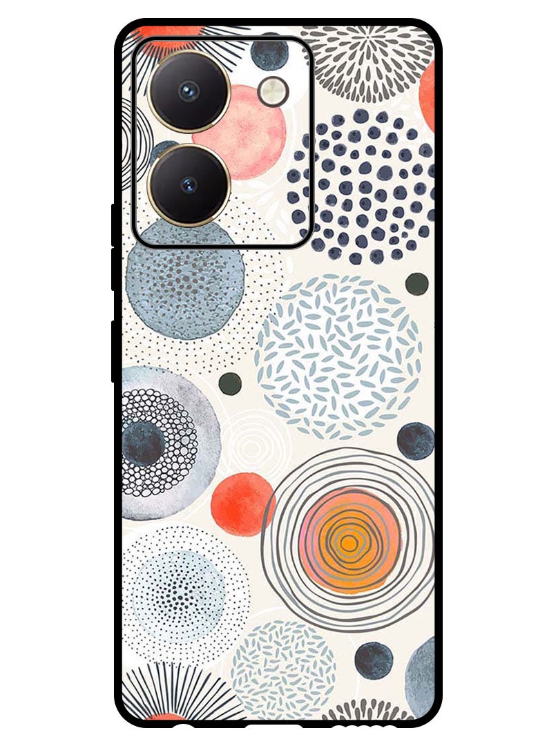 Theodor Protective Case Anti Scratch Shock Proof Bumper Cover For Vivo Y27s Circle Patterns Colourful - Image 1