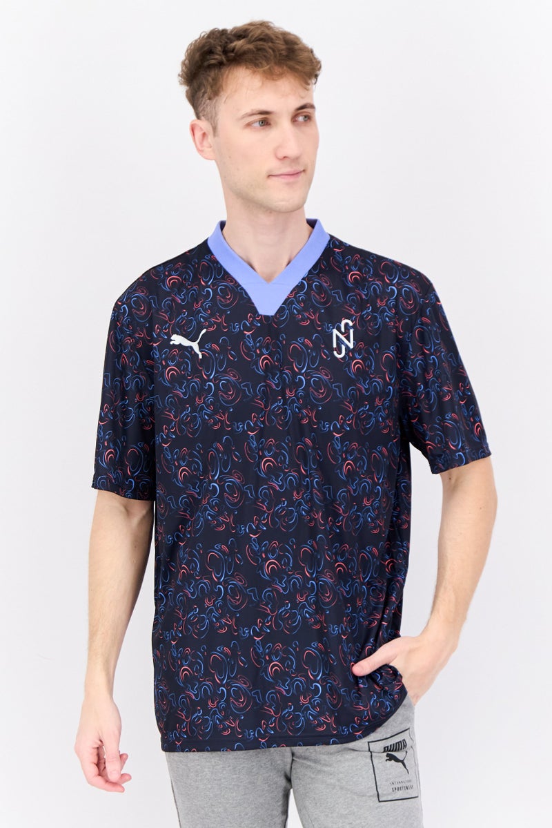 PUMA قميص كرة القدم للرجال من بومة x NJR بأكمام قصيرة، تصميم نيمار جونيور، متعدد الألوان - Image 1