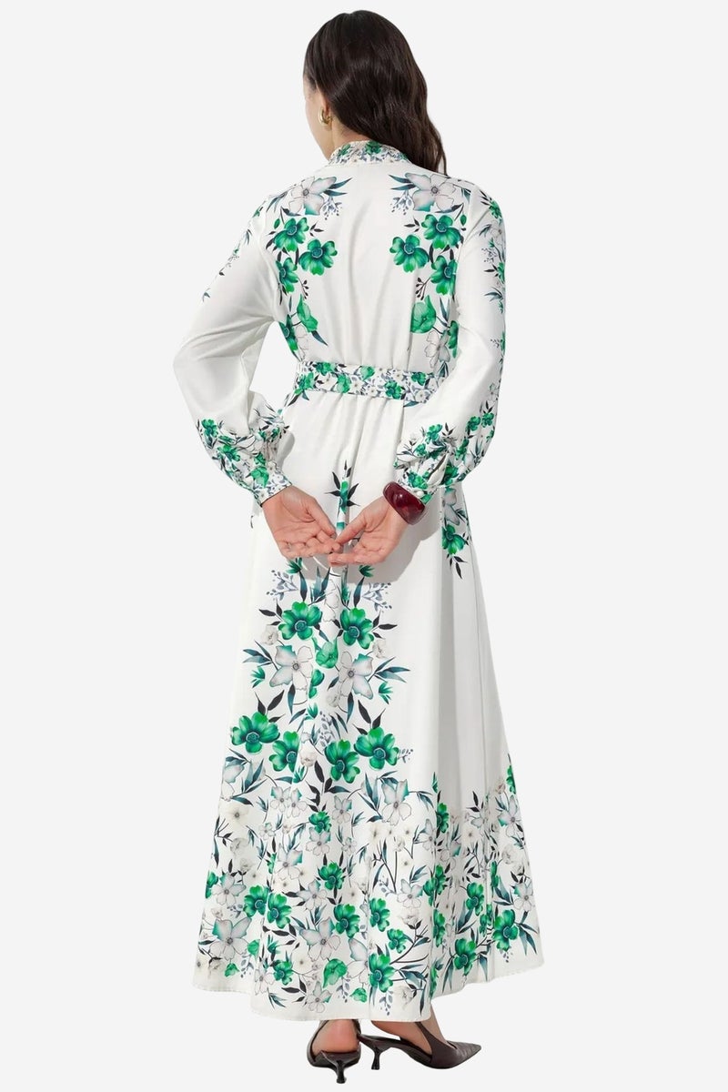 Jennyfer Floral Belted Maxi Shirt Dress - Image 4