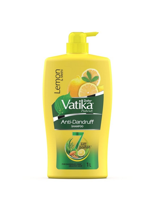 دابر شامبو فاتيكا بالليمون المضاد للقشرة - 1 لتر | يقلل من ظهور القشرة من أول غسلة | يرطب فروة الرأس | يوفر تنظيفًا لطيفًا وترطيبًا وتغذية للشعر - Image 1