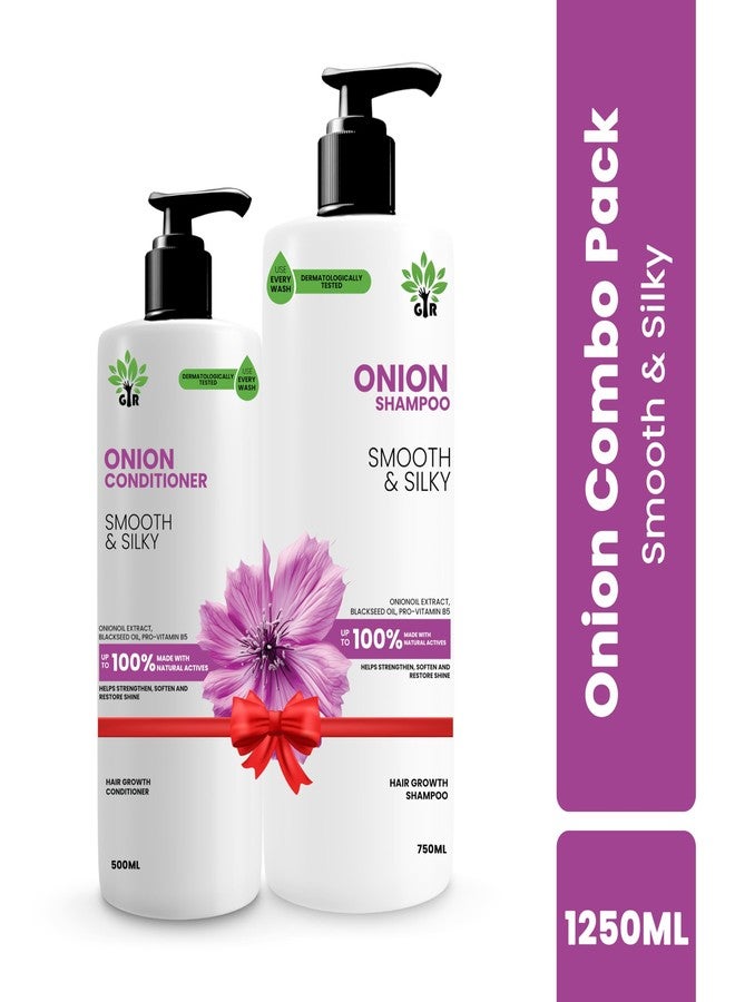 GIR Red Onion Anti Hair Fall Spa Range Hair Care Set: For Smooth and Silky Hair l Onion Shampoo & Onion Conditioner (Onion S750+C500 ML) - Image 3