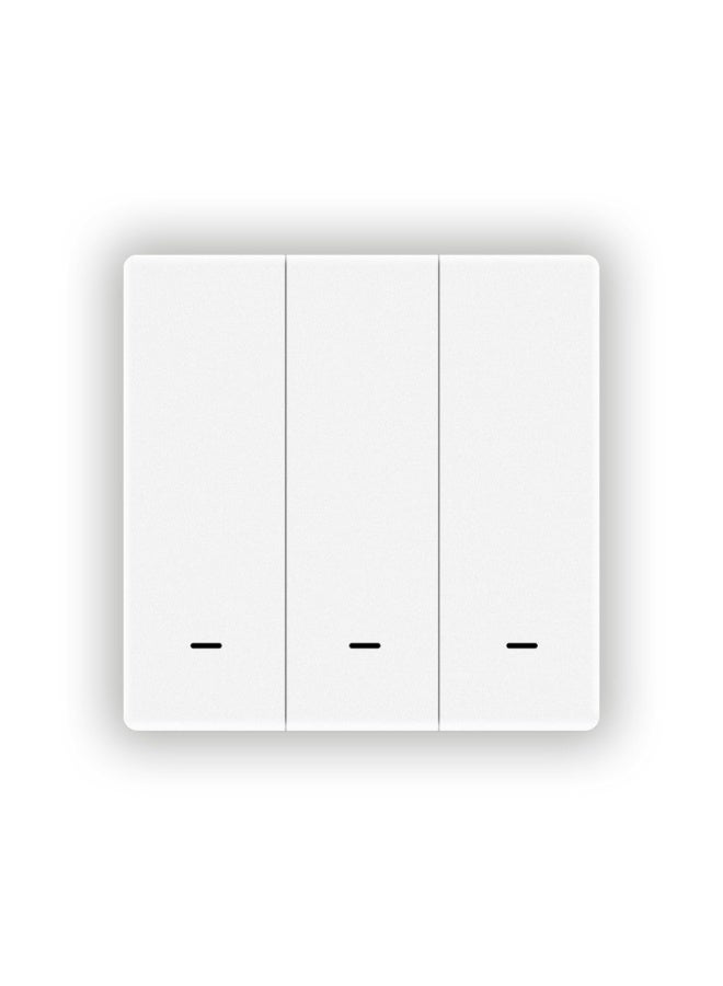 MOES ZigBee Smart Scene Switch Button, Require MOES HUB, Battery Powered (NO Included) Scene Controller for Smart Home Automation 3 Gang White - Image 1