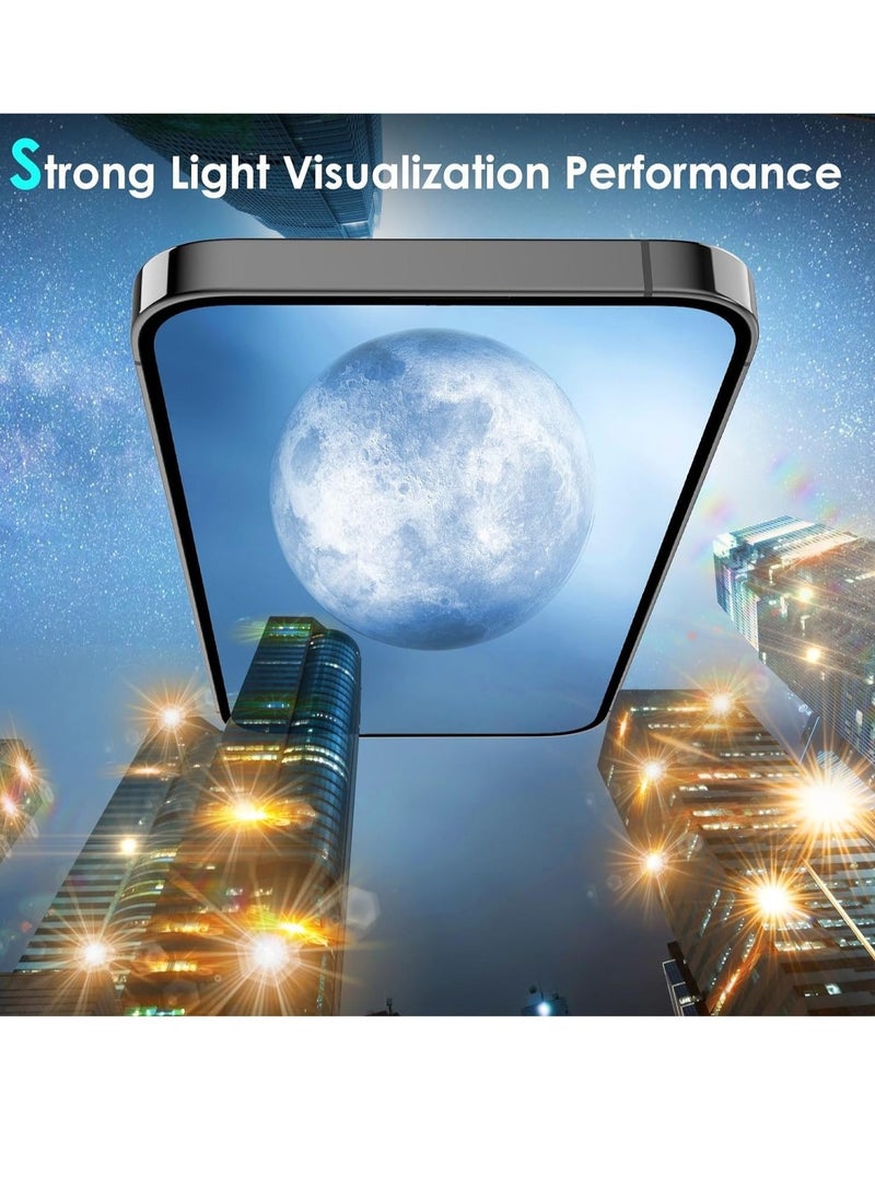 Raxoom Camera Lens Protector Compatible with iPhone 15 Pro/iPhone 15 Pro Max, [1 Step Installation Tray] Tempered Glass Screen Protector Metal Individual Camera Cover (Natural Titanium) - Image 4