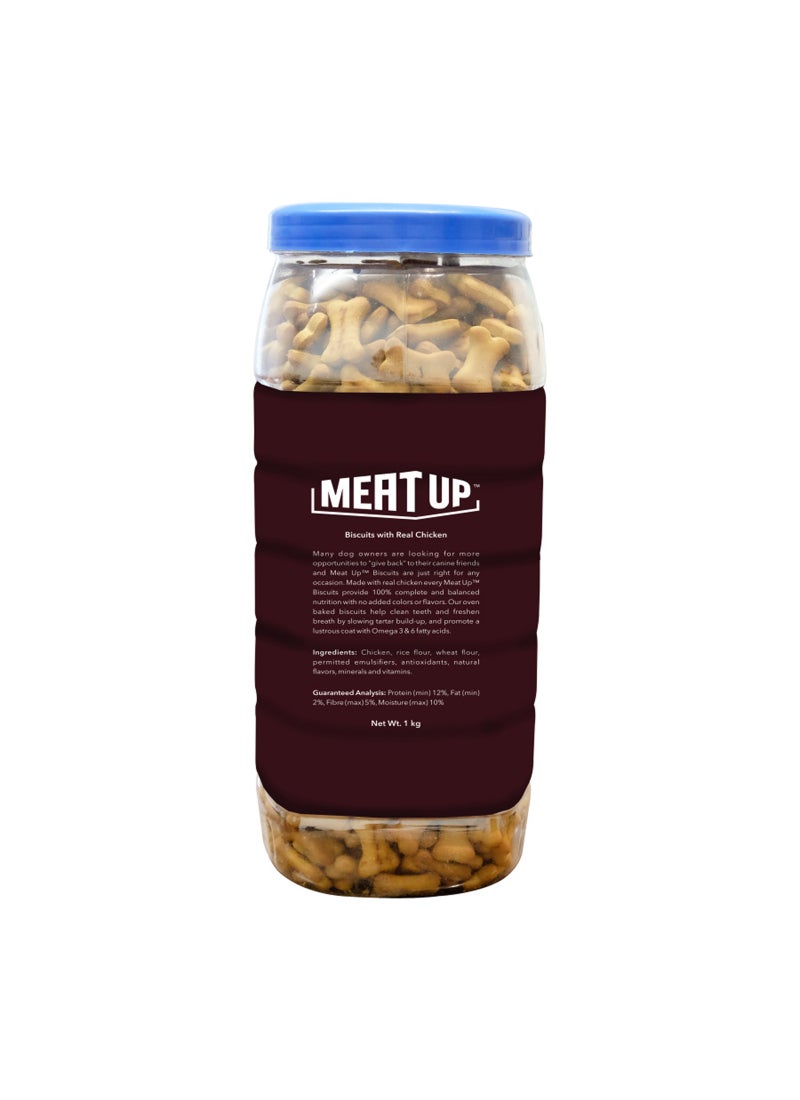 Meatup Dog Biscuits Real Chicken (Buy 1 Get 1) 2 x 1 Kg - Image 3