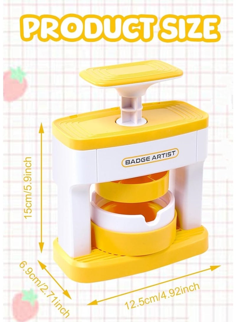 Button Maker Machine, 55mm(2.16 inch) Pin Badge Maker Machine, DIY Badge Punch Press Kit with 48 pcs Button Parts Pictures, Circle Cutter, Arts u0026 Crafts Birthday Gifts for kids, School Projects - Image 5