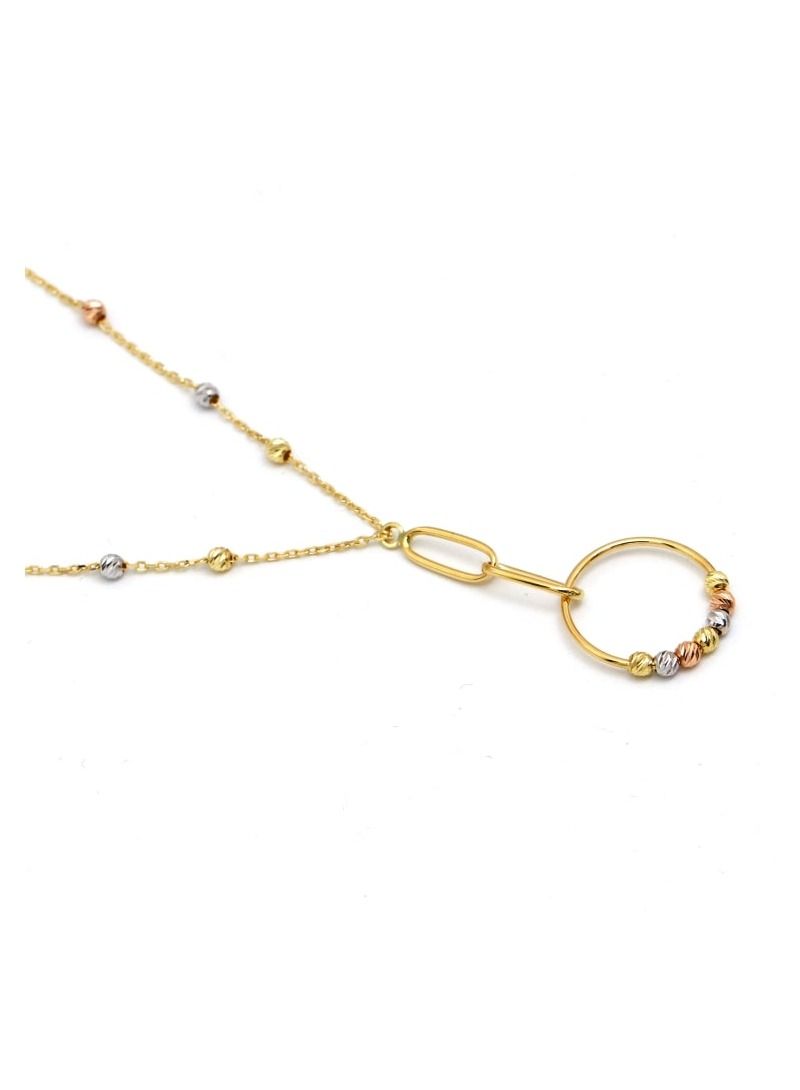 Gold Zone Real Gold Round Dangler Beads Link Necklace - Image 3