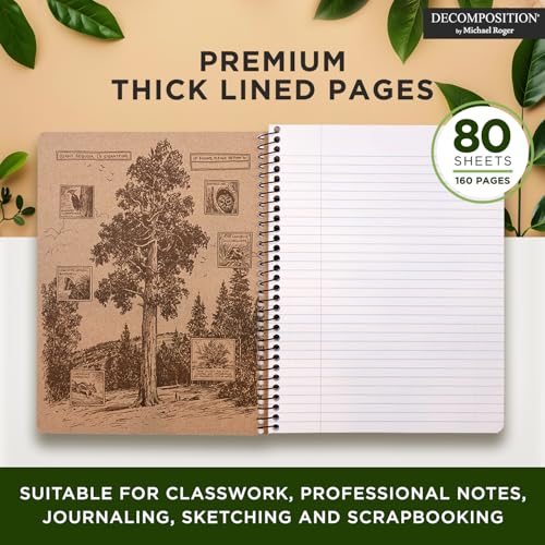 Decomposition Everglades College Ruled Spiral Notebook - 9.75 x 7.5 Journal with 160 Lined Pages - 100% Recycled Paper - Notebooks for School Supplies, Home & Office - Made in USA - Image 4