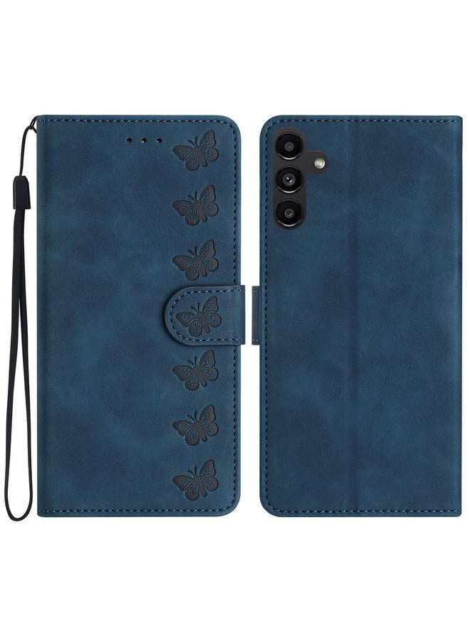 S-TOP Case For Samsung Galaxy A35 5G Seven Butterflies Embossed Leather Phone Case - Image 1
