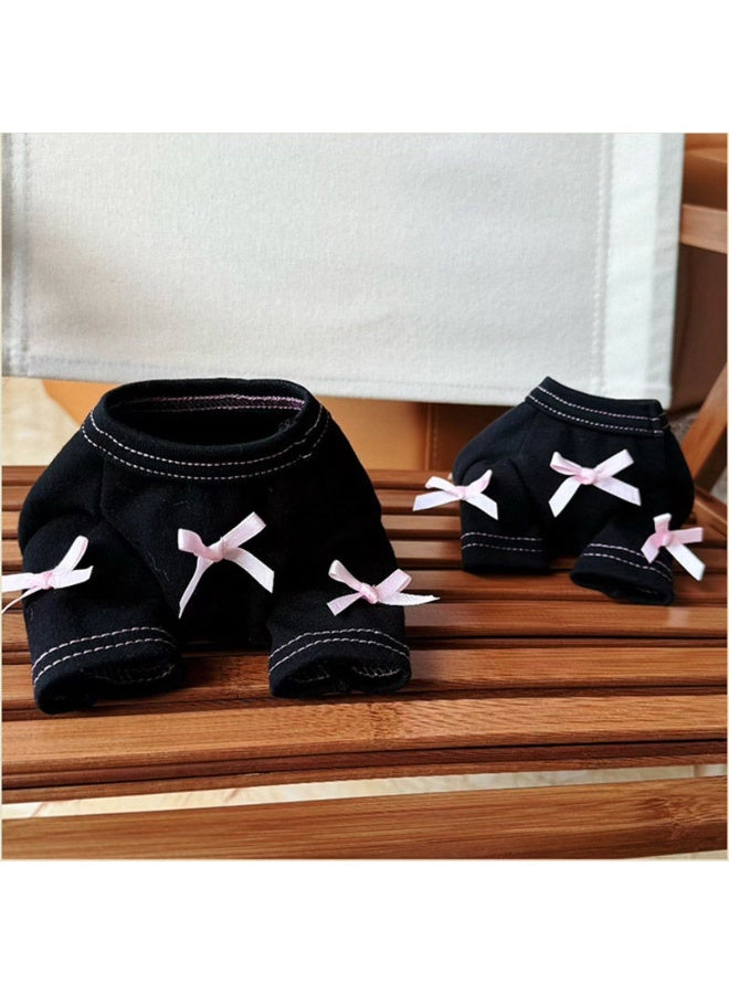 A.M Autumn and Winter Pet Black Base Shirt Dog Cat Home Top Pink Bow Small Shirt Dog Sweater Top Dog Clothes for Small Dogs - Image 3
