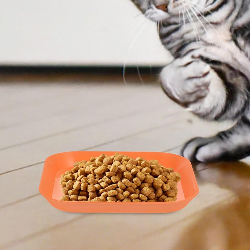 Whisker Relief Cat Food Bowls Set 8pcs, Flat Bottom Non-Slip Pet Feeding Dishes with Base, Small Size for Indoor Kittens and Short-Legged Cats, - Image 4