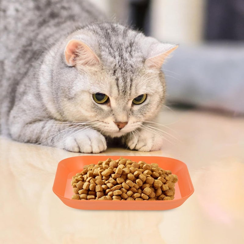 Whisker Relief Cat Food Bowls Set 8pcs, Flat Bottom Non-Slip Pet Feeding Dishes with Base, Small Size for Indoor Kittens and Short-Legged Cats, - Image 5