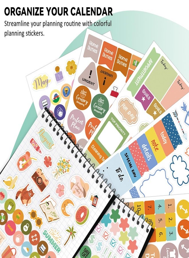 PRSTINCOL Planner Stickers Book,Vintage Holiday Calendar Sticker Set to Enhance Your Planner,Happy Planner Accessories for Teachers Students - Image 5