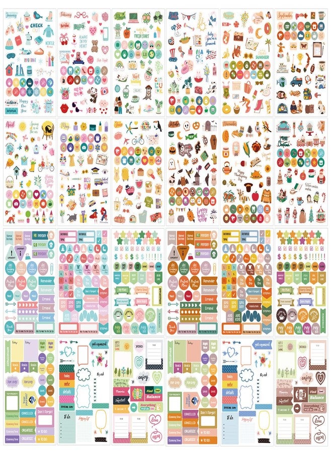 PRSTINCOL Planner Stickers Book,Vintage Holiday Calendar Sticker Set to Enhance Your Planner,Happy Planner Accessories for Teachers Students - Image 2