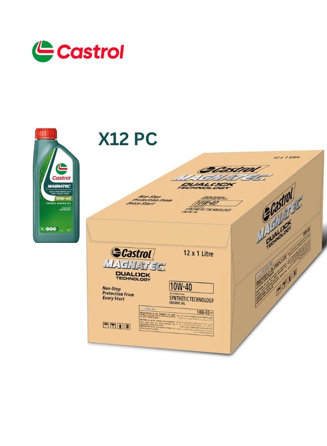 Castrol Engine Oil 10W40 Magnatec 1 LiterX12 – Ultimate Protection for Your Engine - Image 1