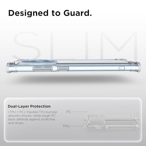 RIGGEAR Shockproof Clear Hybrid Airbag Armor Back Cover Case for OnePlus 12R (Transparent PC and TPU Bumper) - Image 5
