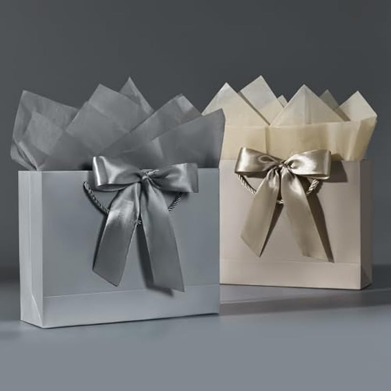 Gift Bags, 1PCS Gift Bags Large with Ribbon and 1 Greeting Cards 2 Tissue Paper, Portable Paper Gift Bag with Handles, Birthday Gift Bags,Present Bags for Wedding Party Mothers Day - Image 3