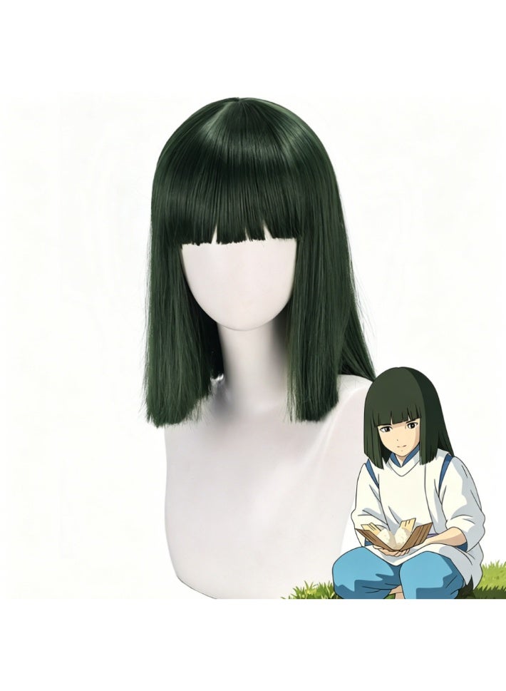 هاكو باروكة كوسبلاي هاكو من فيلم المخطوفة (Spirited Away)، شعر مستقيم، إكسسوار لأزياء الهالوين والأنمي - Image 1