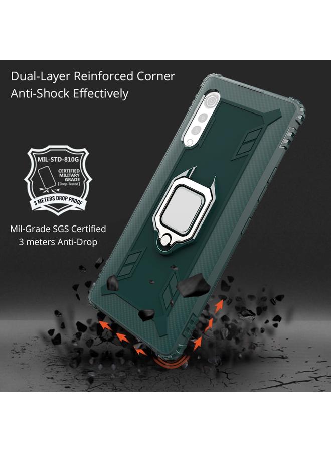 S-TOP Case For LG Velvet / G9 Carbon Fiber Protective Case with 360 Degree Rotating Ring Holder - Image 5