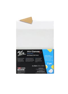Mont Marte 2-Piece Mini Canvas 6x8cm Size For Miniature Paintings  - Image 1