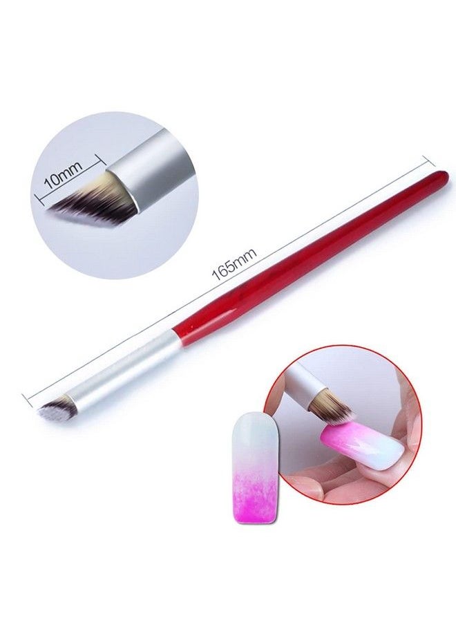DANNEASY - 6Pcs Nail Art Brush Oblique Head French Tips Nail Brush Ombre Nail Brush Nail Design Brushes Nail Painting Tools Nail Art Supplies - Image 1