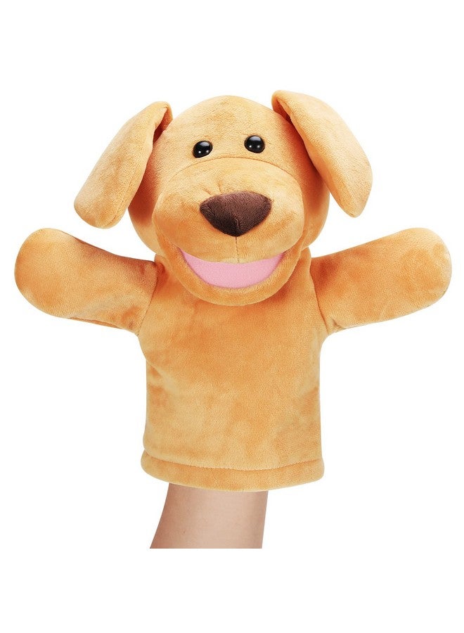 Zomiboo Hand Puppets Soft Animal Hand Plush Toy with Movable Mouth Imaginative Pretend Play Stocking Storytelling Interactive Toy (Dog) - Image 1