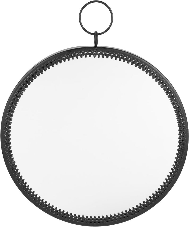 Hanging Wall-Mounted Round Vanity Mirror Compact Frame Cosmetic Makeup Mirror for Bathroom and Bedroom Decor - Image 1