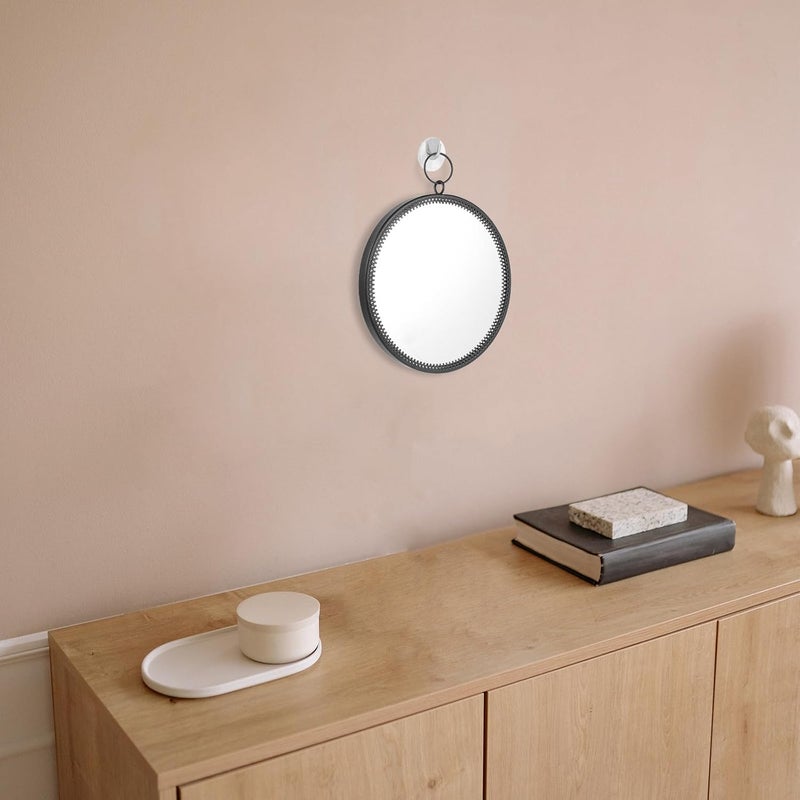 Hanging Wall-Mounted Round Vanity Mirror Compact Frame Cosmetic Makeup Mirror for Bathroom and Bedroom Decor - Image 5