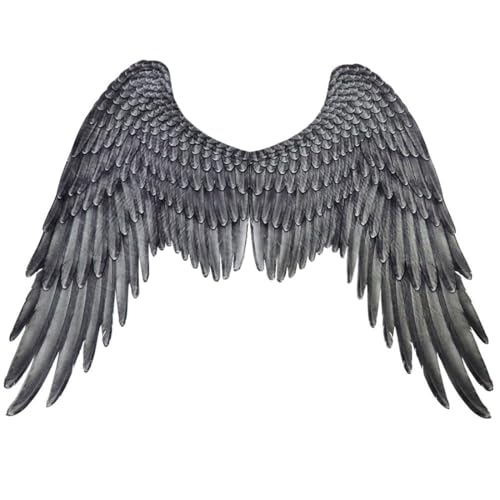 Himine NonWoven Fabric Festive Party Angel Wings Suitable for Men and Women Decorative Wings Black - Image 1