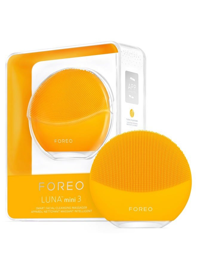 FOREO LUNA mini 3 Ultra-hygienic Facial Cleansing Brush - All Skin Types - Face Massager for Clean & Healthy Face Care - Extra Absorption of Facial Skin Care Products - Waterproof - Sunflower Yellow - Image 1