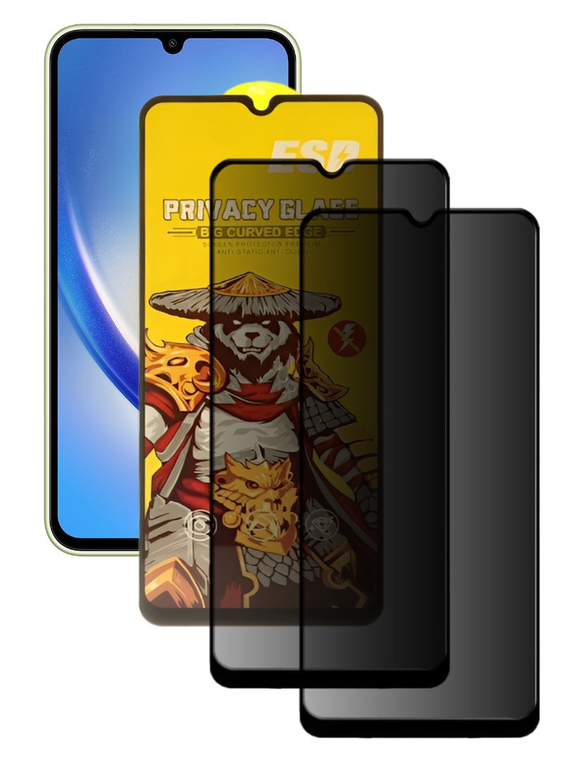 ESD 2 Pieces Tempered Dustproof Privacy Glass Screen Protector Compatible For Samsung Galaxy A34 5G - Image 1