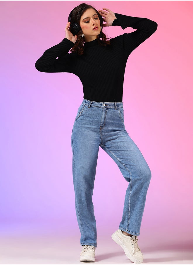 Kotty High-Rise Straight Fit Jeans  - Image 1