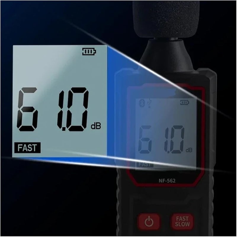 NF562 مقياس الضوضاء كاشف الديسيبل محمول عالي الدقة لاختبار مستوى الصوت - Image 5