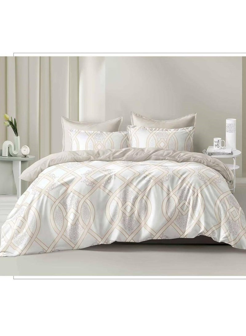 6Pcs Bedding Set Solid Color Luxury Bedding Duvet Cover Set King Size Bed Set King Size Set RHOMBS