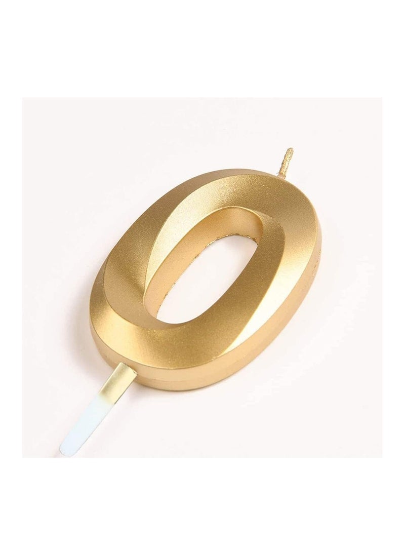 Goldedge GOLDEDGE 3D Shape Birthday Cake Candles Gold Glitter Birthday Candles Decorative Decoration for Birthday Anniversary Wedding Party Graduation Party (0)  - Image 3