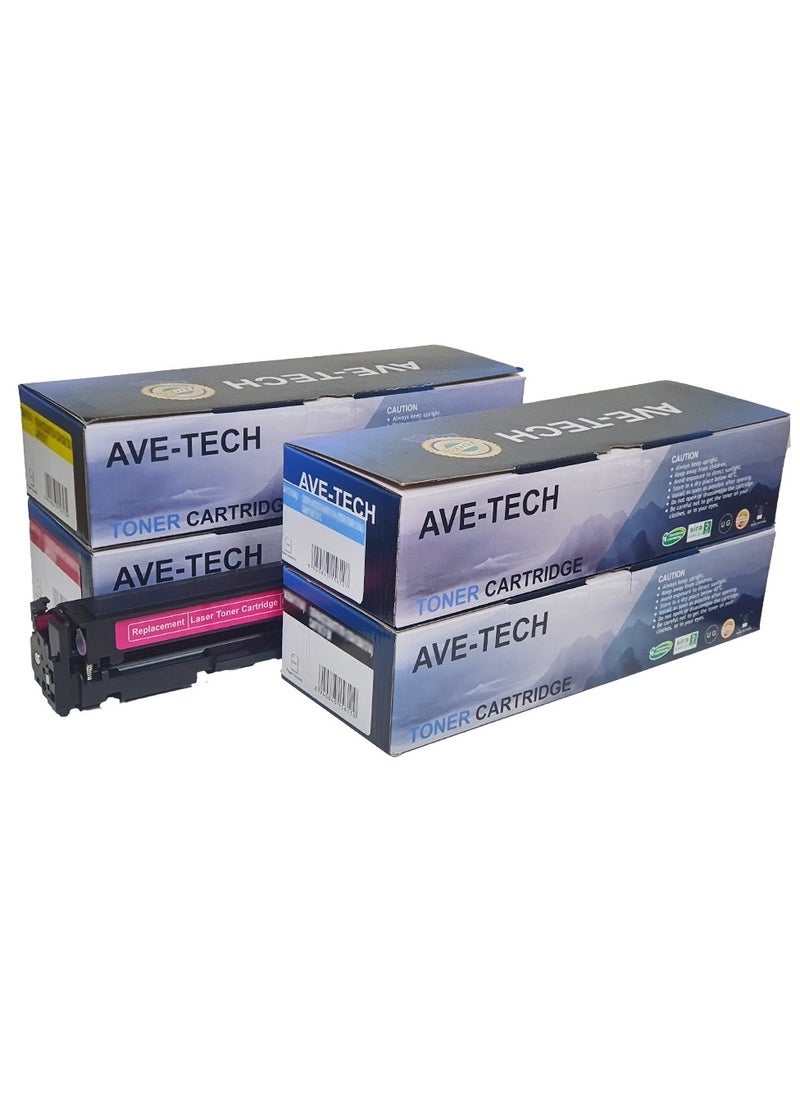 AVE-TECH مجموعة كاملة من حبر 067 BCYM الفاخر / للاستخدام في Canon / سلسلة LBP630C / سلسلة MF650C  - Image 2