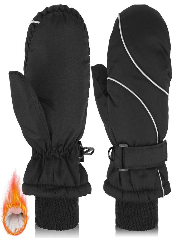 MENOLY Toddlers Kids Winter Waterproof Windproof Mitten Gloves Thinsulate Outdoors Sports Cold Weather Mittens for Little Girls Boys - Image 1